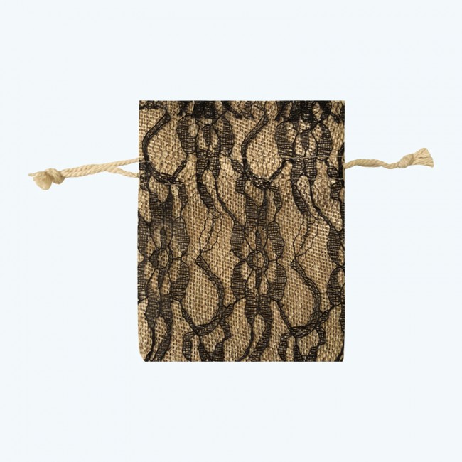 Single Side Lace Burlap Bag | 4"x5", 5"x7"